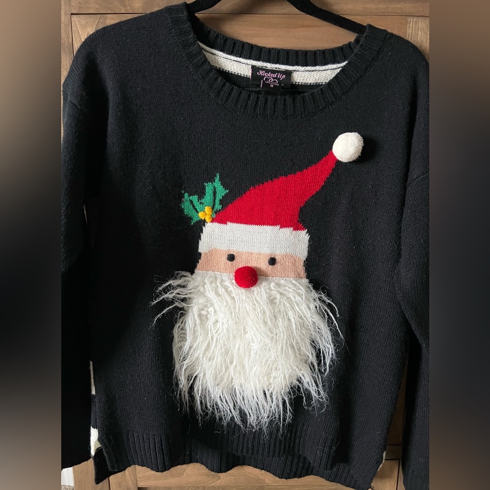 Santa holiday Christmas sweater “ugly” but so cute!